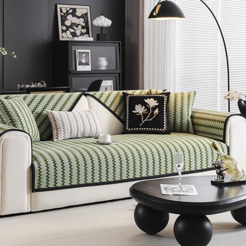 Simple Light Luxury Chenille Sofa Cushion Universal In All Seasons  New Non-Slip Cover, High-Grade Seat Cushion Cover Cloth Towel