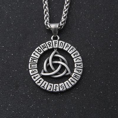 Βίκινγκ Κέλτικος Κόμπος Ρούνος Αμούλετο Κρεμαστό Κολιέ Κρεμαστό Τρικέτρα Κέλτικος Κόμπος Ρούνοι Κολιέ Αλυσίδα Καρίνης Άπειρα Κοσμήματα Τάλισμαν Αμούλετο