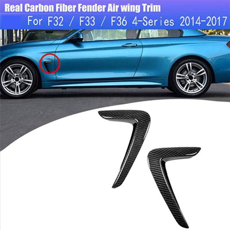 AU05 -For BMW 4 Series Real Carbon Fiber Fender Trim Side Body Air Vent Cover(F32/F33 F36) 418/420/425/428/430/435/440 2014-2020