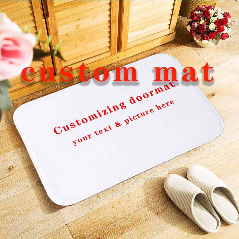 

Personalized Doormat Upload Your Logo Photo Text Personalized Picture Floor Mat Indoor Custom Rug For Front Door Christmas Gifts 40x60cm