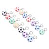 14pcs PVC Soccer Keychains Key Ring Football Keychains Waterproof Football Keyrings Sport Ball Key