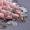 30pcs/Lot Vintage Metal Pentagram Charm Steampunk Charms For Jewelry Making Supplies Small Pendant Accessories Bulk DIY Earrings