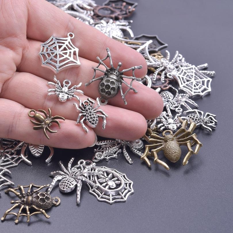 30pcs/Lot Vintage Metal Pentagram Charm Steampunk Charms For Jewelry Making Supplies Small Pendant Accessories Bulk DIY Earrings