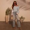 Autumn and Winter New Pullover Crew Neck Sweater Women's European and American Fashion Trends Multi-color Printing Long-sleeved Contrasting Sweater