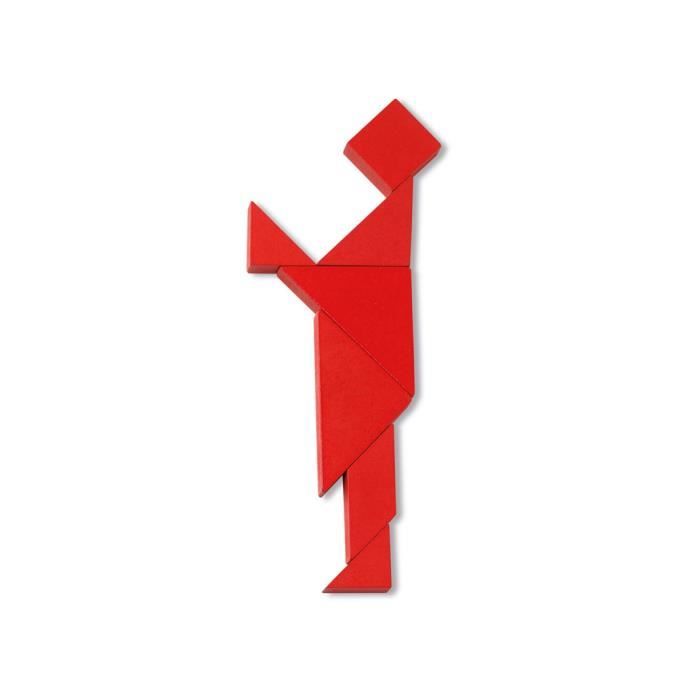 Jeu De Société - Tangram - Bois - 1 À 4 Joueurs - 3 Niveaux De Difficulté - À Partir De 7 Ans
