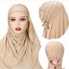 Muslim Modal Adjustable Scarf Rope Cap Jersey Lnstant Hijab Soft Turban Plain Shawl Solid Headband Wraps Foulard Femme