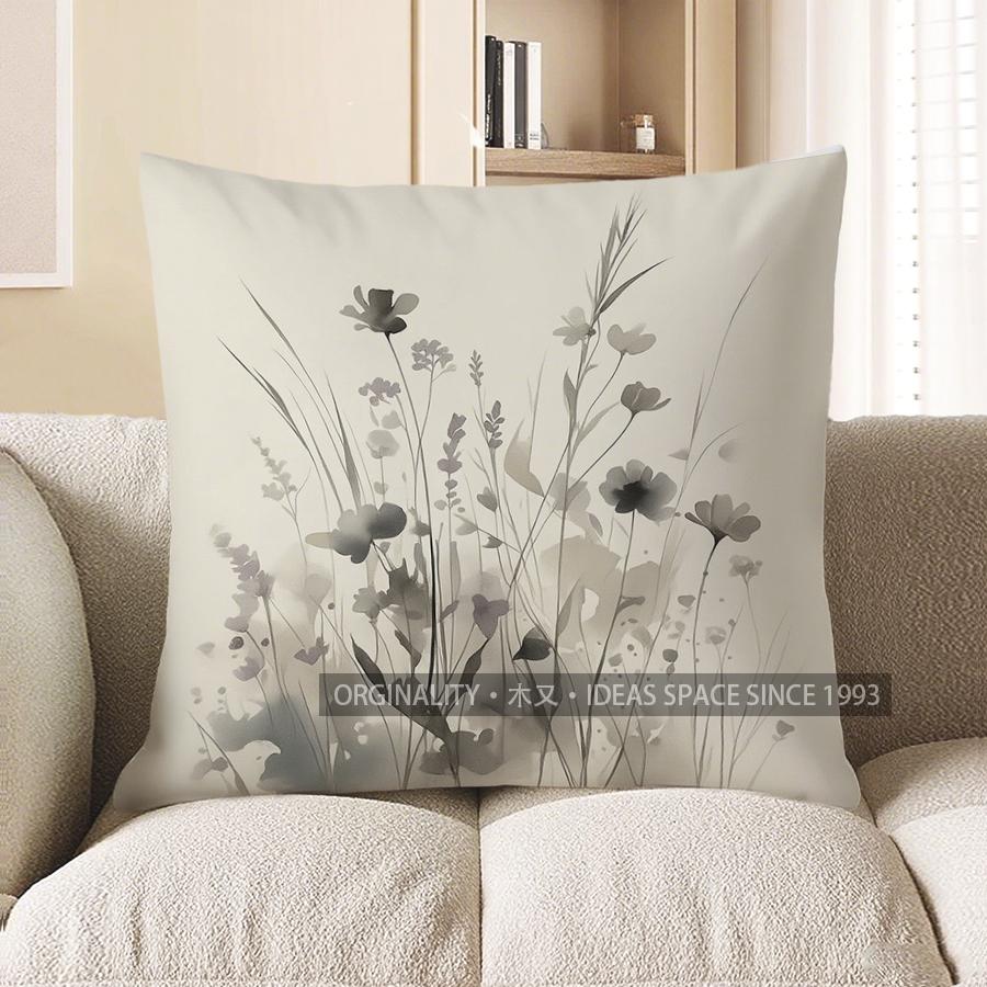 Home Decor Abstract Floral Pattern Throw Pillow Cover Pattern Cushion Cover Suitable For Sofa Bedroom Car Pillow Cover