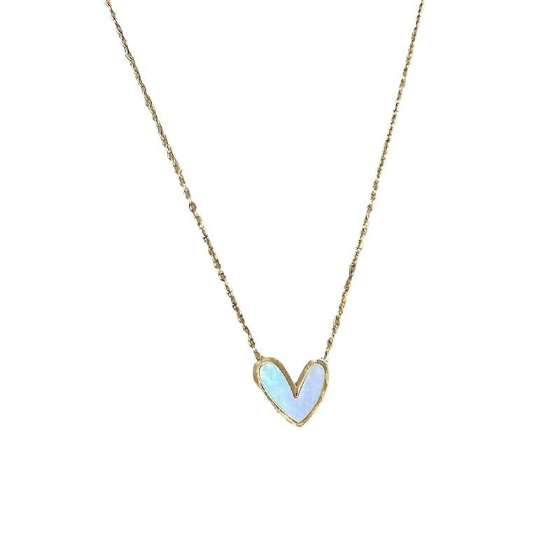 Ins vento dourado amor colar feminino nicho moda luxo leve corrente da clavícula design personalizado versátil simples colar