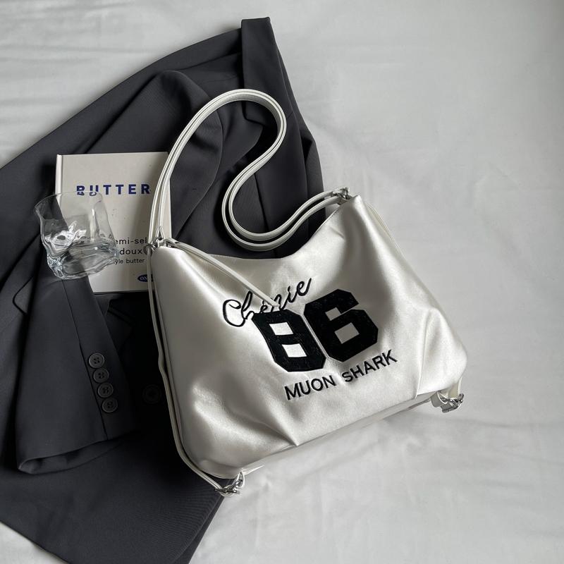 Geantă de umăr Geantă de tote cu scrisoare în stil colegiu pentru femei Rucsac de damă