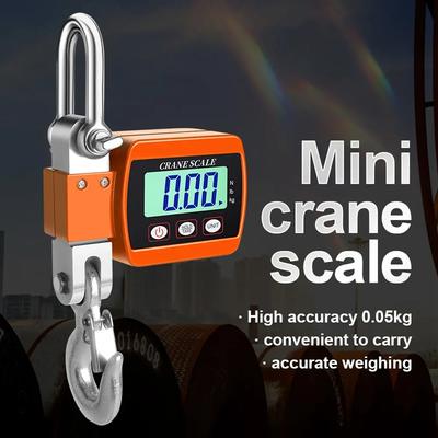 0.05-500kg LCD Digital Scale Crane Scale Portable Industrial Electronic Scale Heavy Duty Weight Hook-Hanging Scale Weighing Tool
