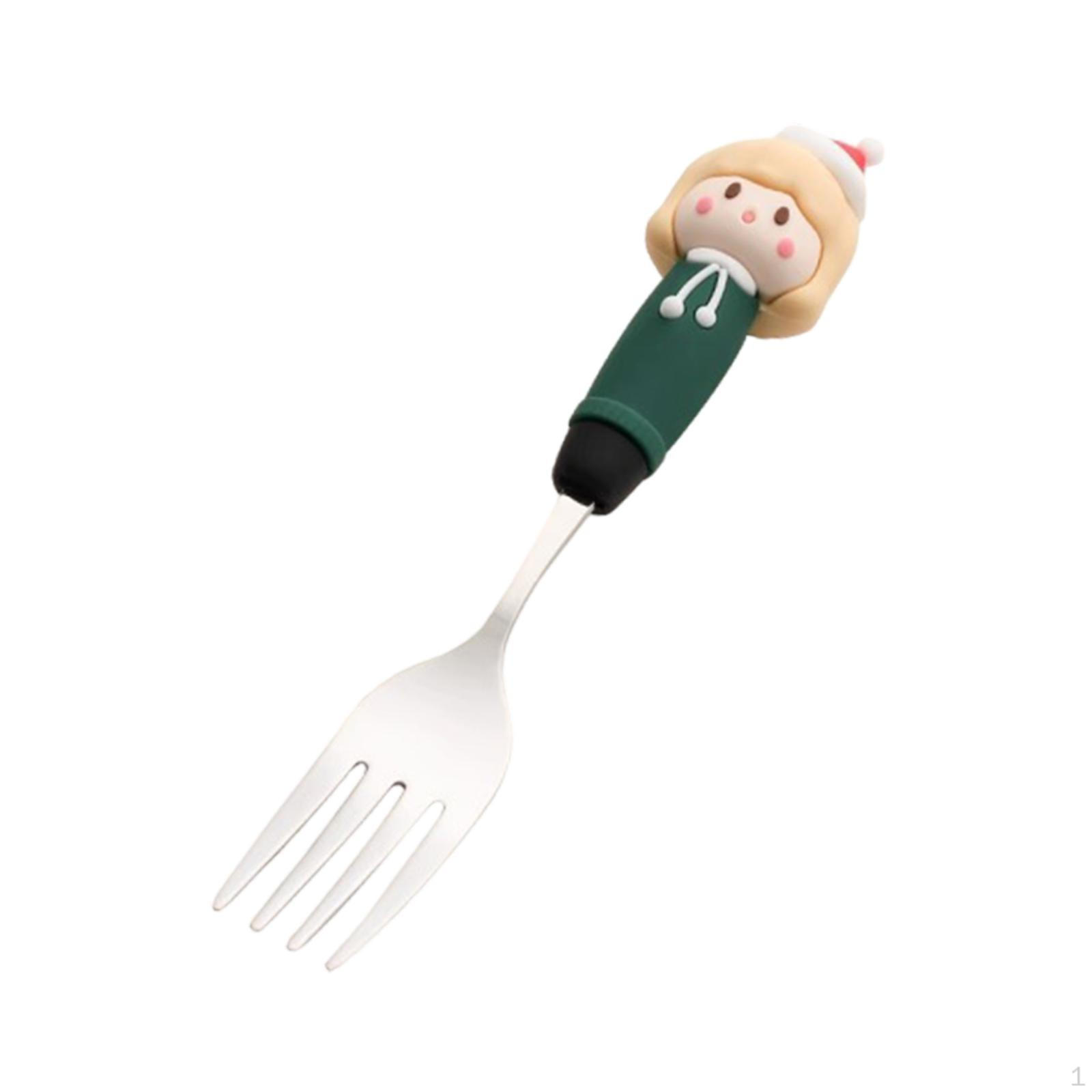 

Christmas Tableware Cutlery Dinner Supplies Eating Utensils Elegant Green Girl Fork