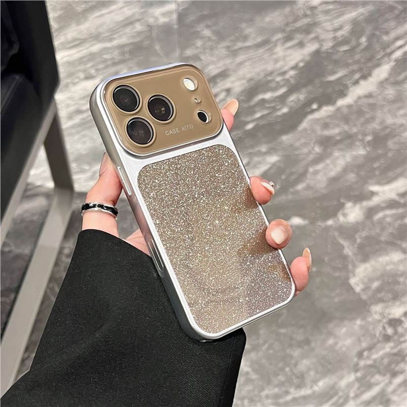 Applicable iPhone17Pro max mobile phone case large window starry sky glitter gradual change Apple 16 anti-drop protective case