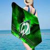 1PC Green Bremen Pattern Beach Towel - Soft,  Absorbent Microfiber, Lightweight, Ideal for The Beach, Parties, Travel, Camping fan gifts