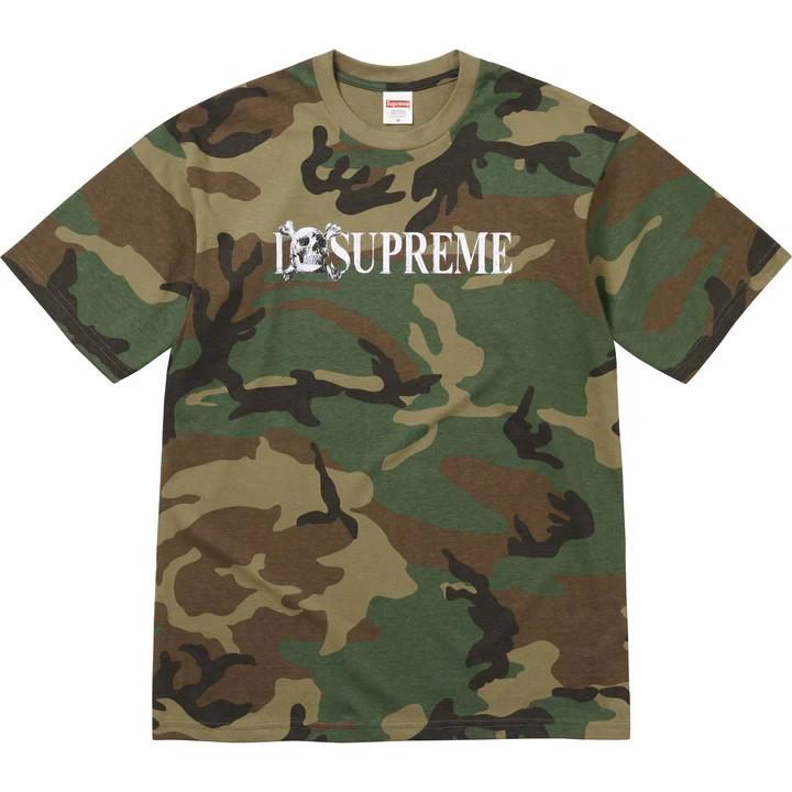 Supreme Skull Tee Woodland Camo L
