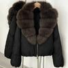 European and American winter new natural real fox hair duck down jacket short stand-up collar thickened warm jacket