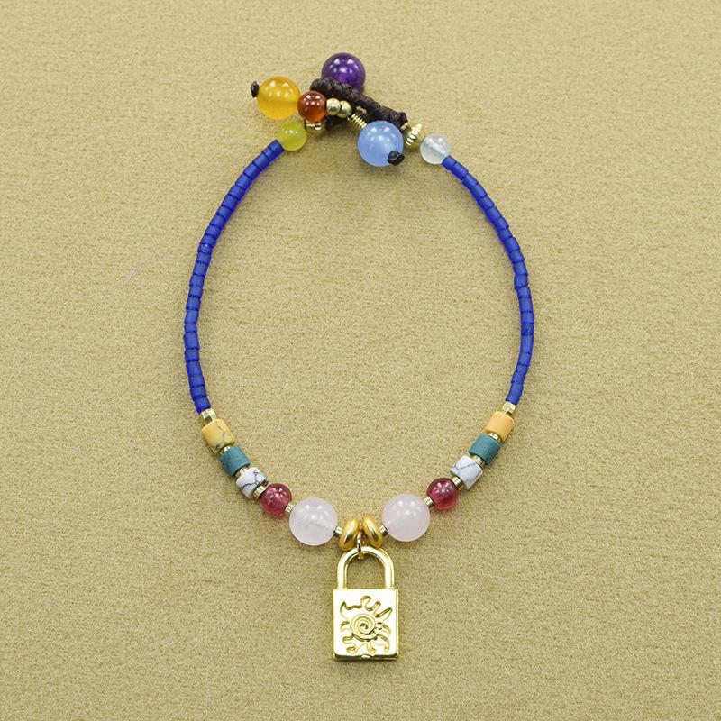 New Ethnic Style Retro Woven Fashion Women 'S Bracelet Adjustable Gemstone Beaded Antique Charm Yoga Bracelet Female Jewelry
