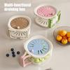 2Pcs 2-in-1 Drain And Preservation Basket Fruit Bowl Vegetable Washing And Draining Basket Fruit