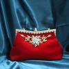 Vintage Sequin Velvet Banquet Clutch: Qipao, Handheld, Shoulder, Crossbody, Hanfu & Evening Gown Bag.