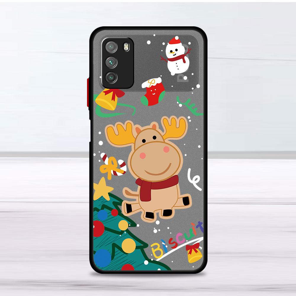 

Новогодний чехол для Xiaomi Mi Poco X3 NFC M3 11 10 12 9T 11T 10T Pro Note 10 Lite Матовые жесткие чехлы для телефона Redmi Note 9S