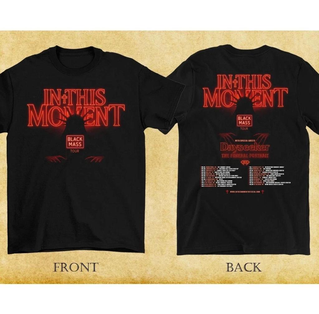 In This Moment Black Mass Tour 2023 Metal Band T-shirt Herdruk