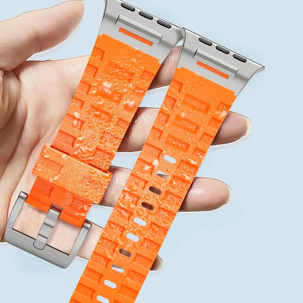 HOT Sport Band for Apple Watch Ultra 3/2 49mm S11 10 9 8 7 46mm 45mm Soft Silicone Bracelet for iWatch6 5 4 Se 44mm Correa Strap
