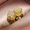 1 Pair of Fashionable Earrings for Women, Set with Synthetic Zircon Earrings, Suitable for Daily Casual Wear and Holiday Gift Giving
