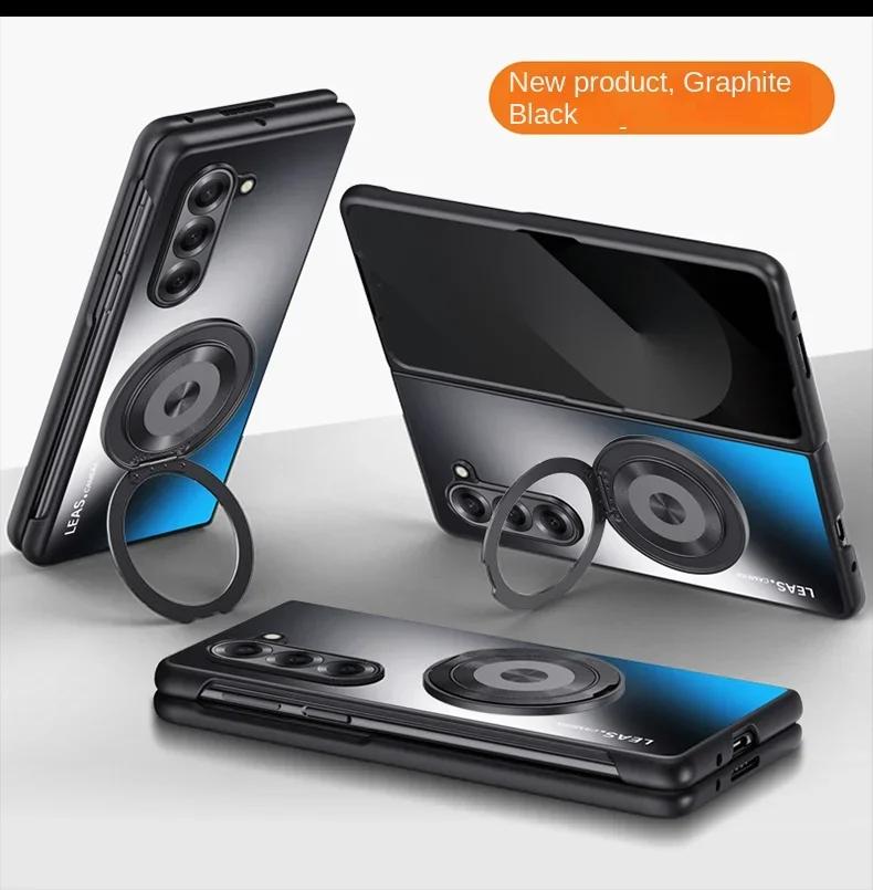 

Metal Magnetic Ring Car Holder Case for Samsung Galaxy Z Fold 7 6 5 4 3 for Mag-safe Shockproof Stands Protective Shell Galaxy Z Fold4