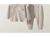 Newborn High-Waist Belly Protection Cotton Two-Piece Set for Boys and Girls - Autumn Home Wear Top and Bottoms