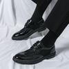 British Trendy New Men's Summer Breathable Mesh Lace Up Formal Oxford Shoes Gentleman Business Dress Homecoming Footwear