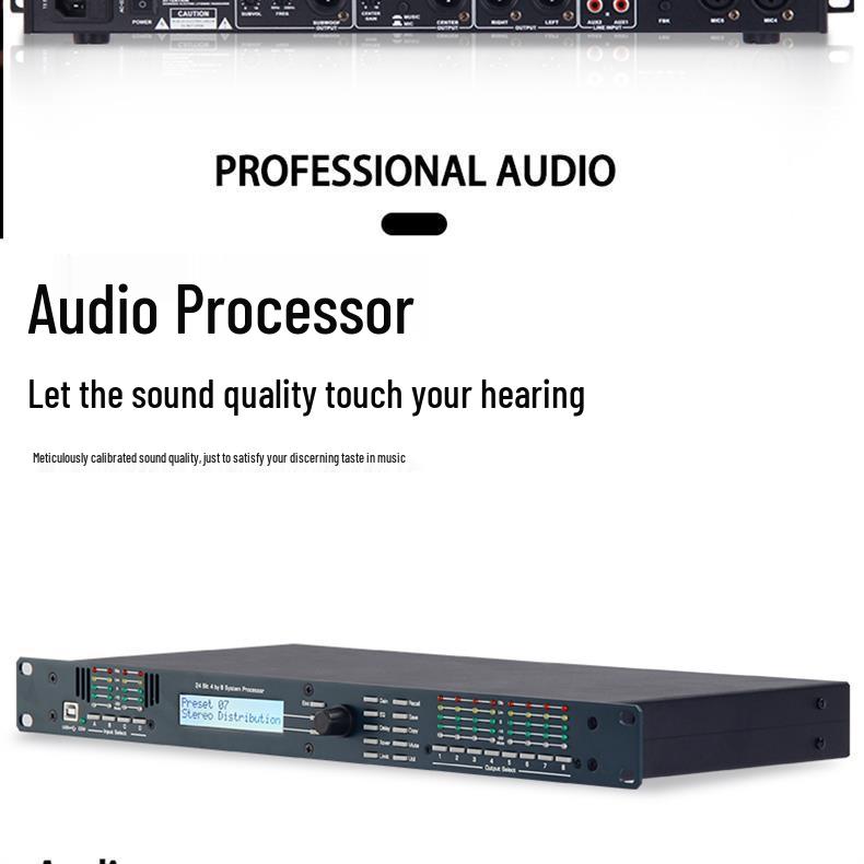 Professional KTV Karaoke DSP Reverb Audio Processor with Anti-Howling