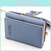 Short Trifold Faux Wallet Leather Fashion Women Cash Card Holder Coin Purse