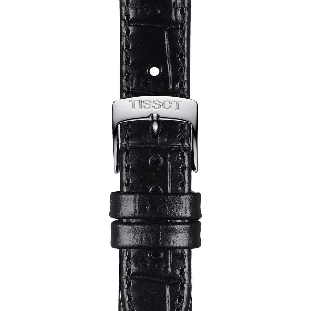 Tissot Leather Strap silver Dial Men's Fashion Watch T122.210.16.033.00