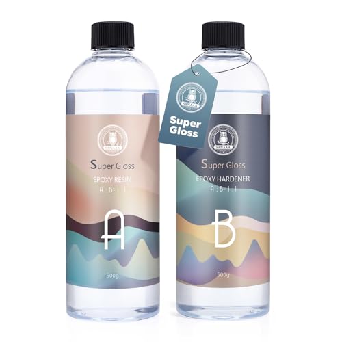 

SANAAA Epoxy Resin, Two-Part Liquid, Ultra-Clear, High Gloss, Anti-Yellowing, 1000g, Transparent and Bubble-Free, Suitable for Jewelry, Wood Coating,