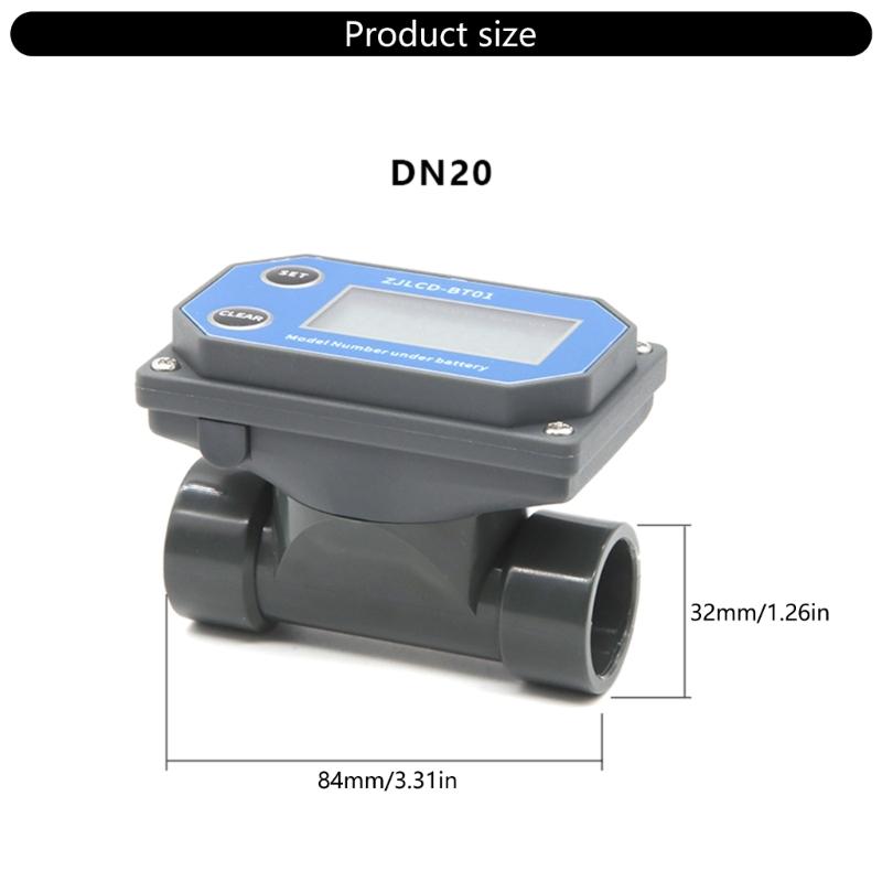 Digital Turbines Flowmeter Suitable For Farm & Garden Irrigation With LCD Display Measure Water Petrol Kerosene Methanol