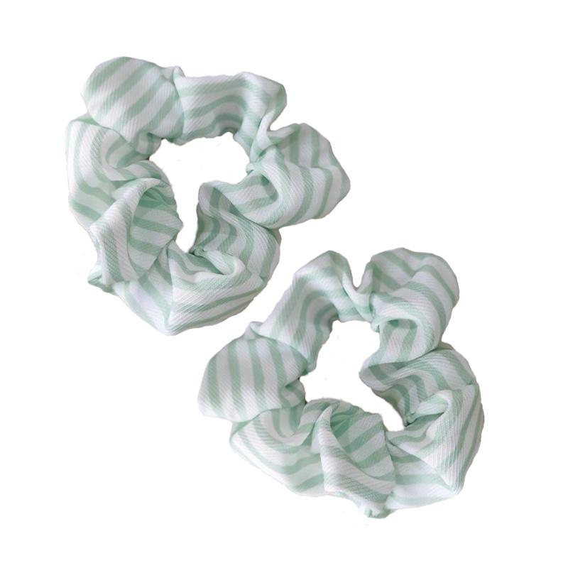 2PCS Minimally striped elastic headband hair accessory hair tie ponytail rope