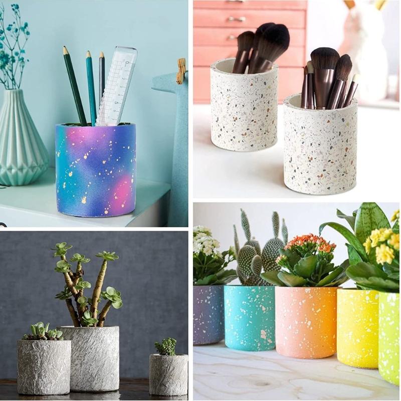Silicone Pen Holder Moulds Silicone Clay Molds Hand-Making Silicone Candle Cup Moulds Multi-functional Silicone Material