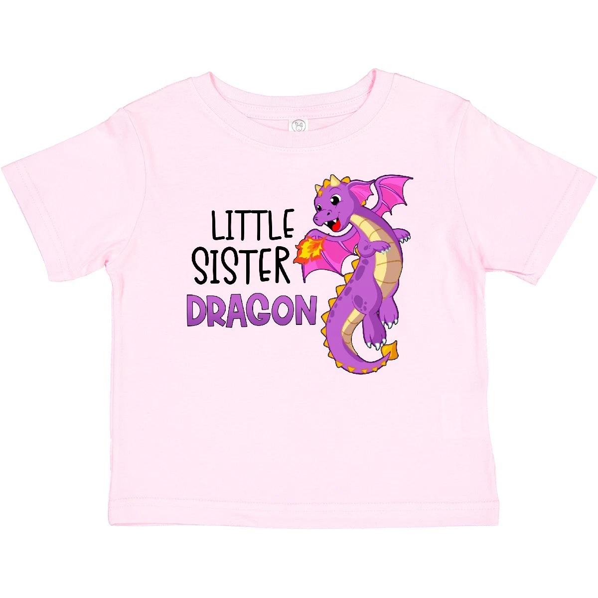 Inktastic Little Sister Cute Purple Dragon Baby T-Shirt Dragons Sibling Sis Fun 110