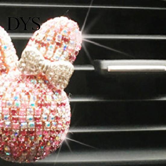 Car Fragrance Air Freshener Holder Bunny Bowknot Shape Shiny Rhinestone Vent Clip Auto Outlet Perfume for