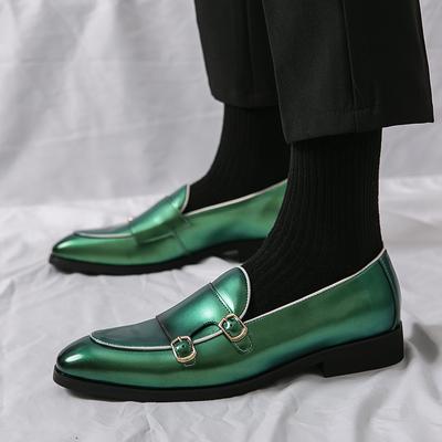 Luxus Designer Spezial Grün Lila Schwarz Monk Strap Schuhe Für Herren Formal Hochzeit Abschlussball Kleid Homecoming Sapatos Tenis Masculino