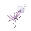 3pcs Sturdy Glass Bead Jellyfish Keychain Ornament Portable for Adding Artistics Styles to Keys And Bags Decoration