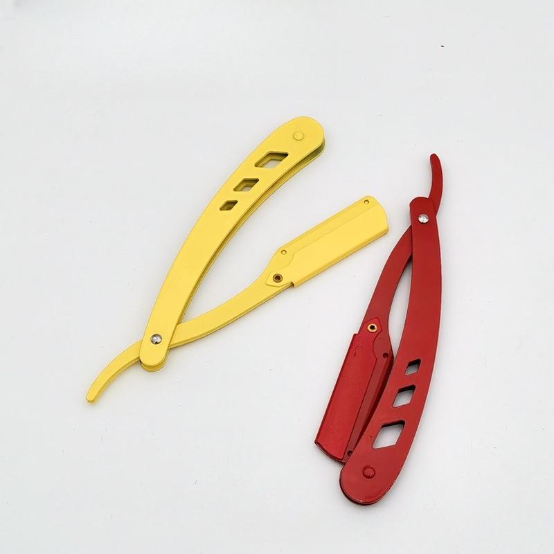 Men Barber Shaving Razors Folding Knife Unisex Hair Removal Tool Eyebrow Knife ( Blades Not Included) Multicolor Makeup Tool