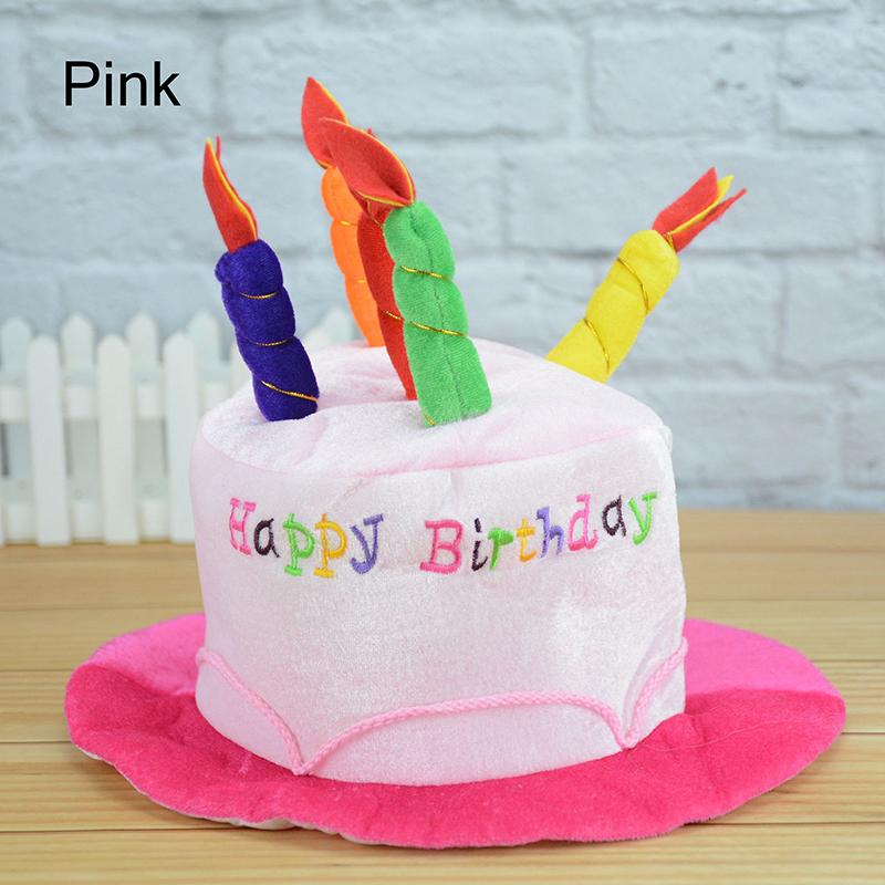 

С днем рождения торт шляпа со свечой повязка на голову реквизит для фотосессии взрослых детей головные уборы косплей забавные подарки на день рождения украшения для волос розовый