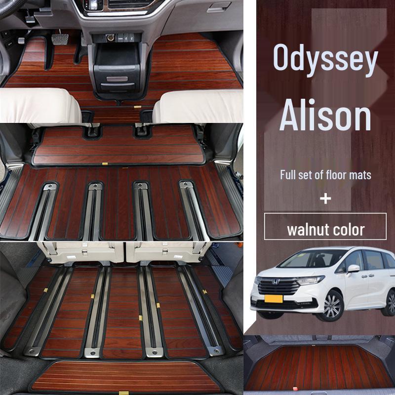 Solid Wood Floor Mats for 2022 Honda Odyssey Elysion 7-Seater, Fully Enclosed