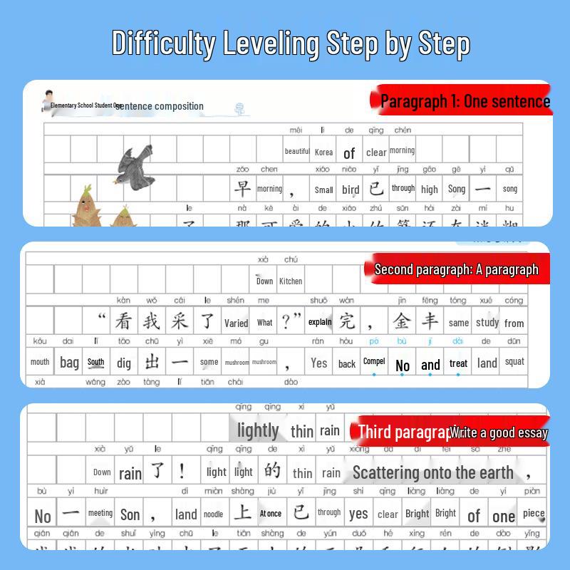 Daily Reading & Composition Guide for Primary Students: Pinyin Picture Stories & Diary Practice