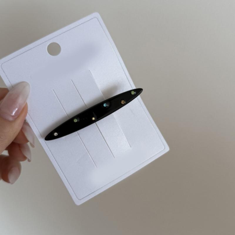 Elegant Rhinestones Hair Clip With Colorful Crystals Acetate Acid Design Hair Pin For Women And Girl Daily Wear