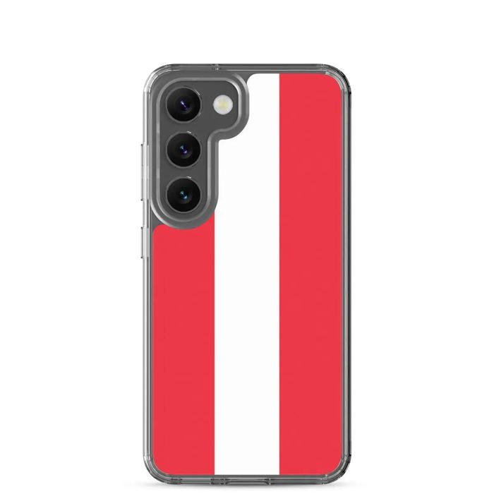 Coque Téléphone - Samsung - Galaxy S23 - Drapeau De l'Autriche - Souple - Multicolore