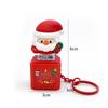 Light Up Santa Claus Stress Relief Keychain Voice Function Christmas Key Ring For Bag Pendant Xmas Party Small Gift