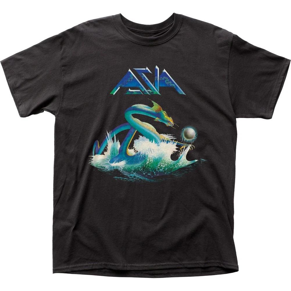 

Asia Rock Band Debut Album Cover Mens T Shirt Music Classic Rock Band Tee Black XL
