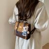 Schoolbag College Student Commuter Backpack Women's 1011 New Premium Retro Suede School Bag Lightweight Travel Small Backpack