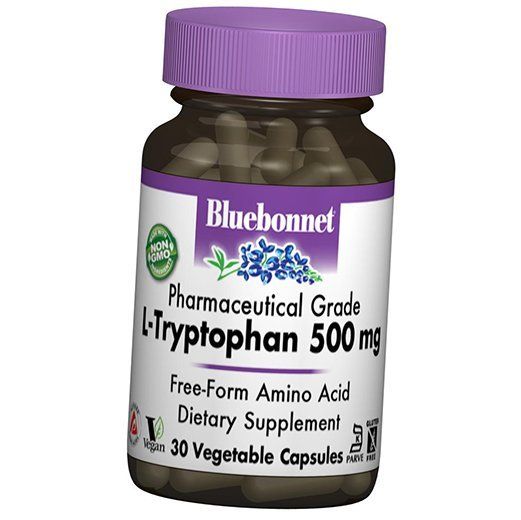 

Триптофан, L-Tryptophan 500, Bluebonnet Nutrition 30вегкапс (27393002) 30vcaps